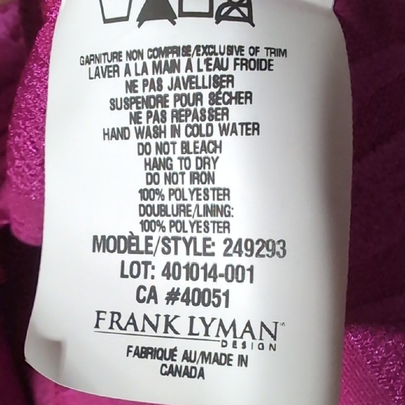 Frank Lyman Design Fuchsia Textured Blazer - Picture 6 of 7